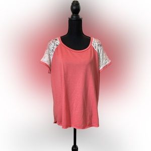 Easle Shirt with Lace, Size L.